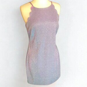 NWT I.N. SanFrancisco Shimmer Scalloped Dress